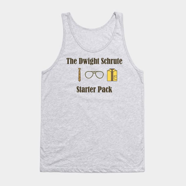 Dwight Schrute Starter Pack Tank Top by WakuWaku